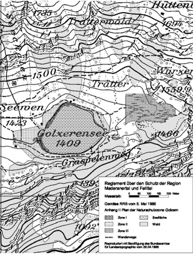Plan der Naturschutzzone Golzern, Plan II