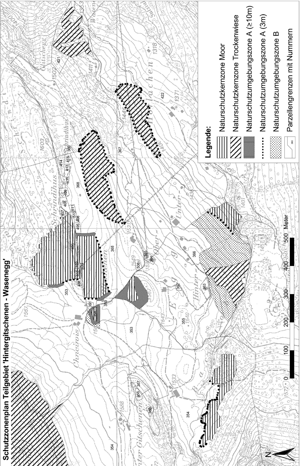 Schutzzonenplan Teilgebiet «Hinter-Gitschenen-Wasenegg»