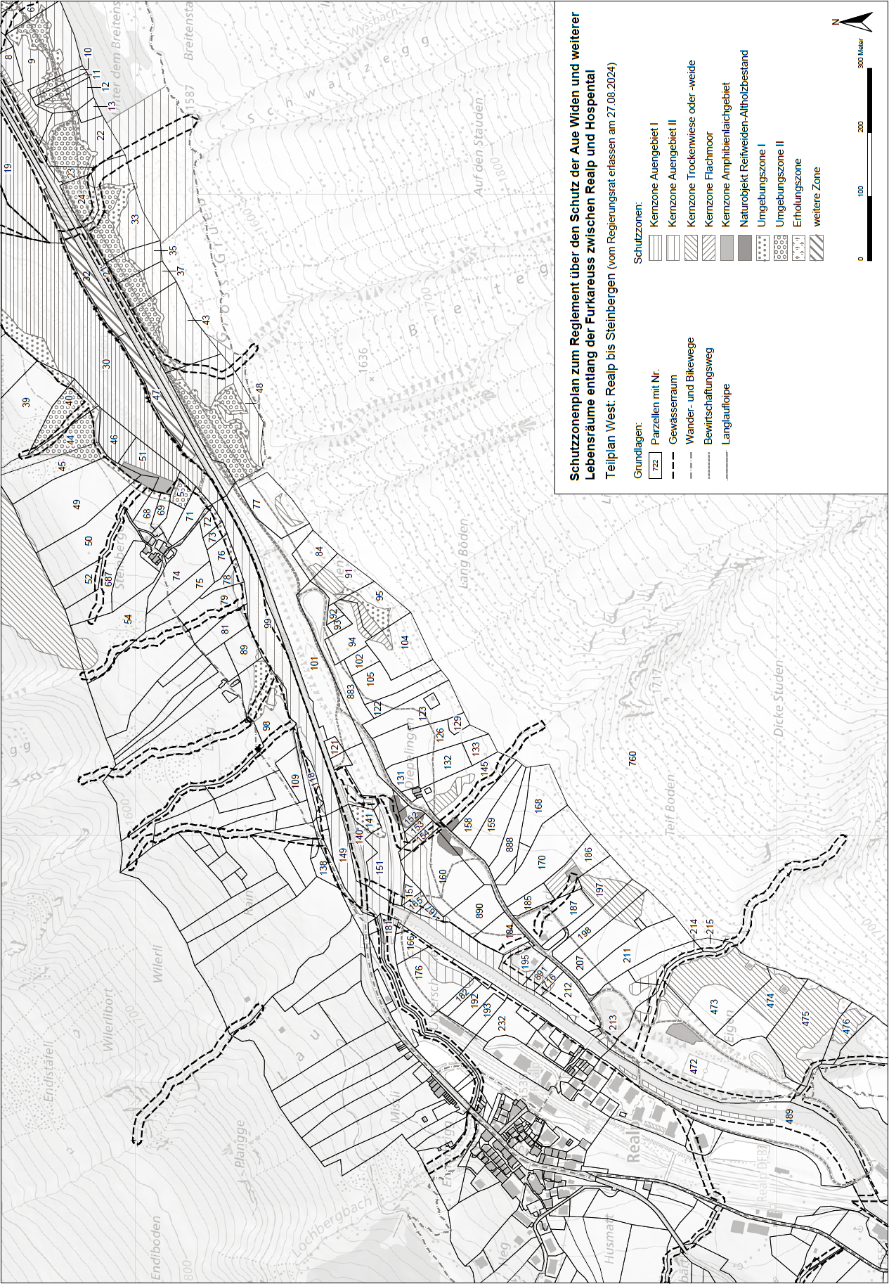 Teilplan West: Realp bis Steinbergen