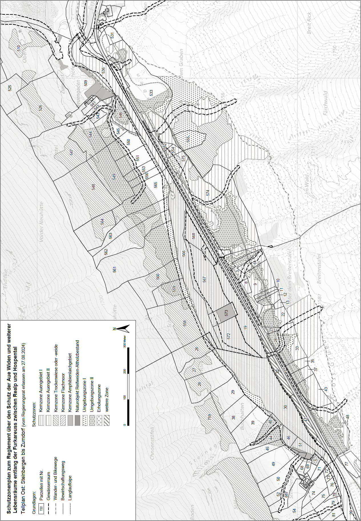 Teilplan Ost: Steinbergen bis Zumdorf
